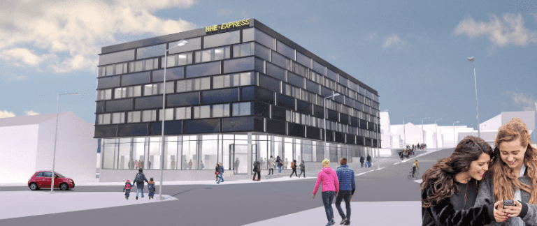 Hotel HHe Express vil efter planen stå færdigt i april 2020
